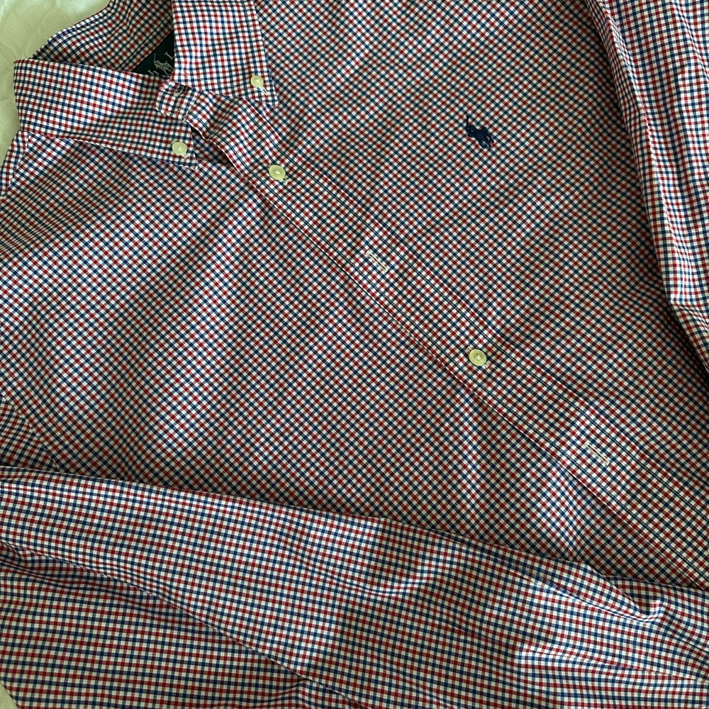 Ralph Lauren Long Sleeve Button down red blue sz large